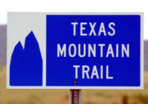 Sign for Texas Mountain Trail.